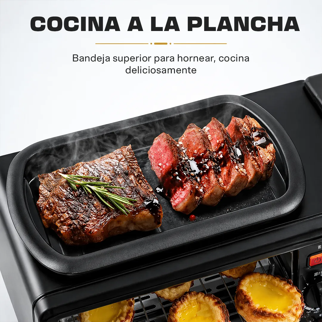 Horno eléctrico 3 en 1