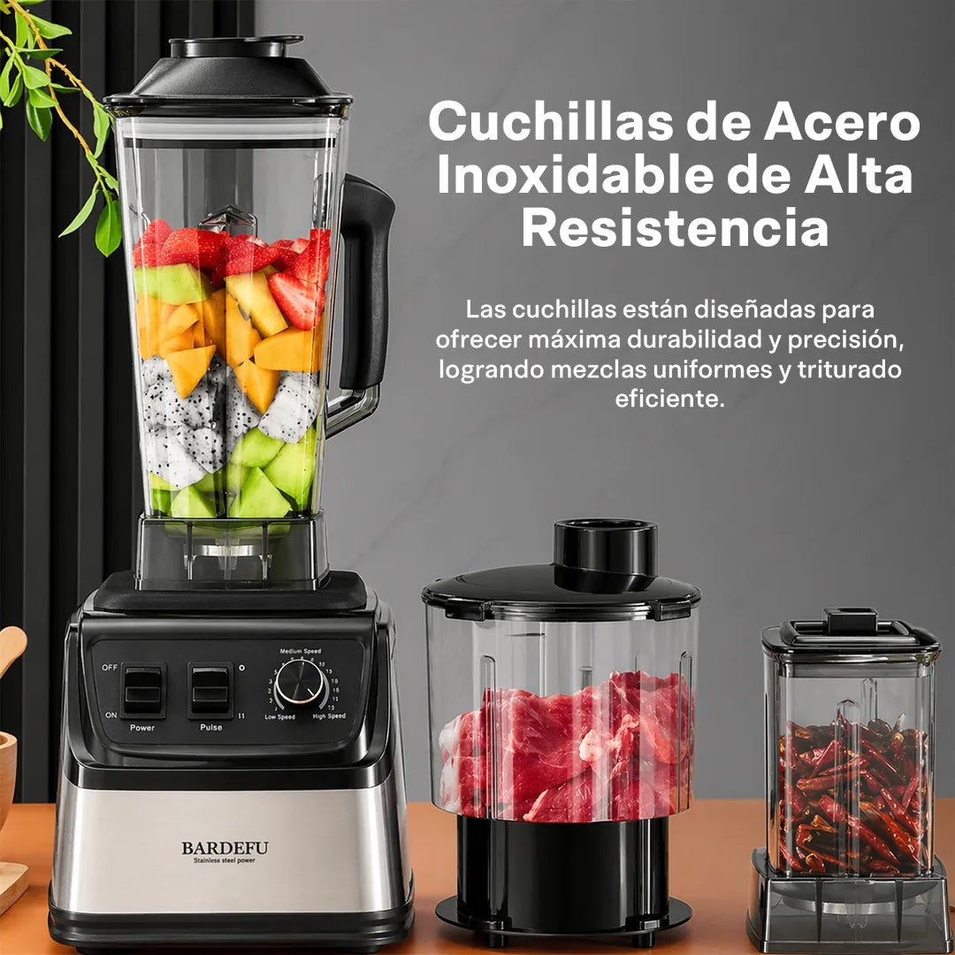 Licuadora Multifuncional de Acero Inoxidable 8 en 1