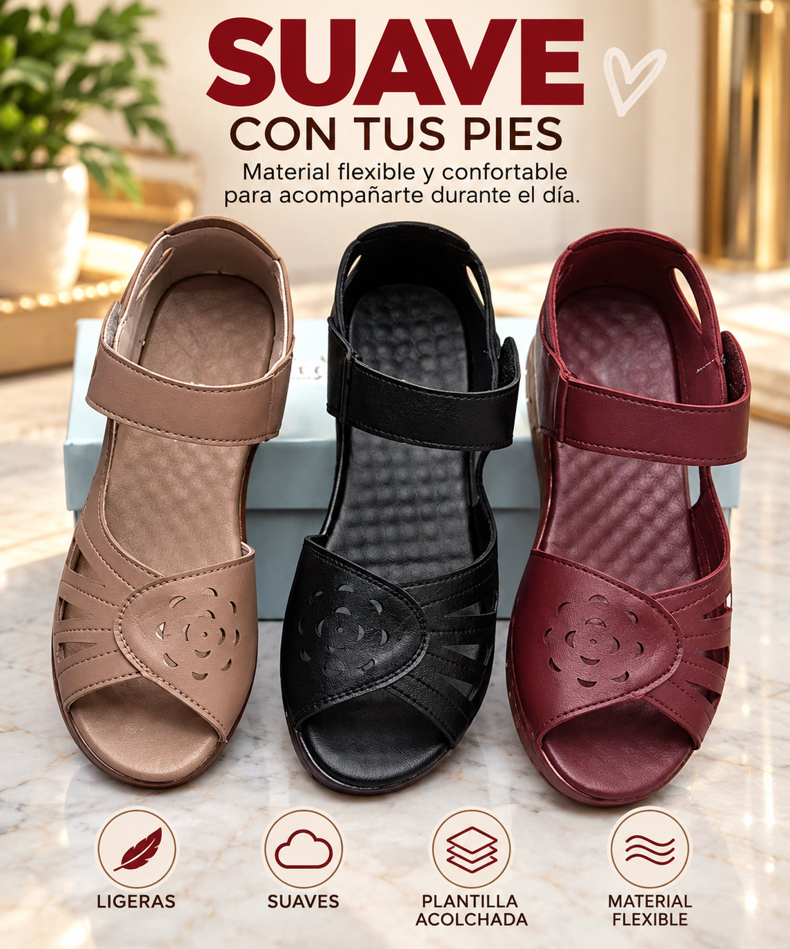 Sandalias Serena Comfort Elegante