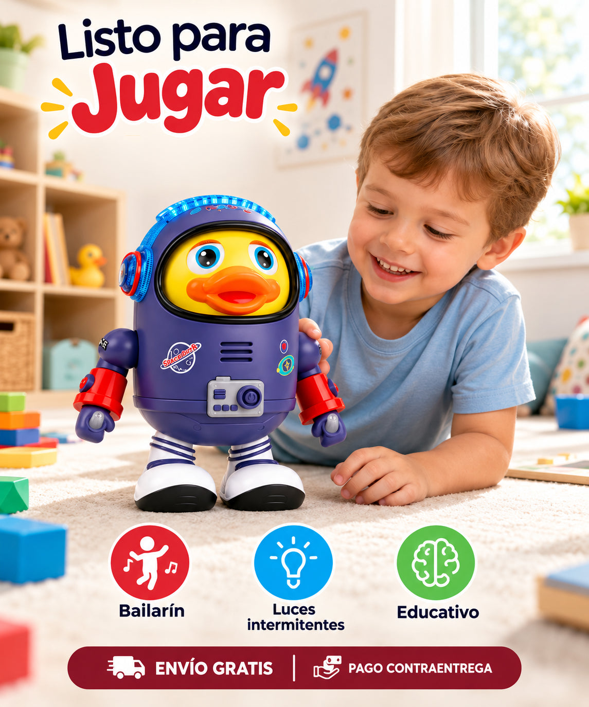 Juguete Pato espacial bailarín