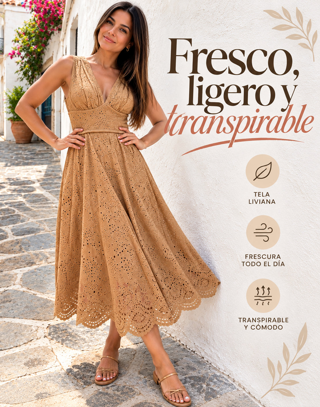 Vestido Fiore dolce - Tela fresca en tendencia😍✨