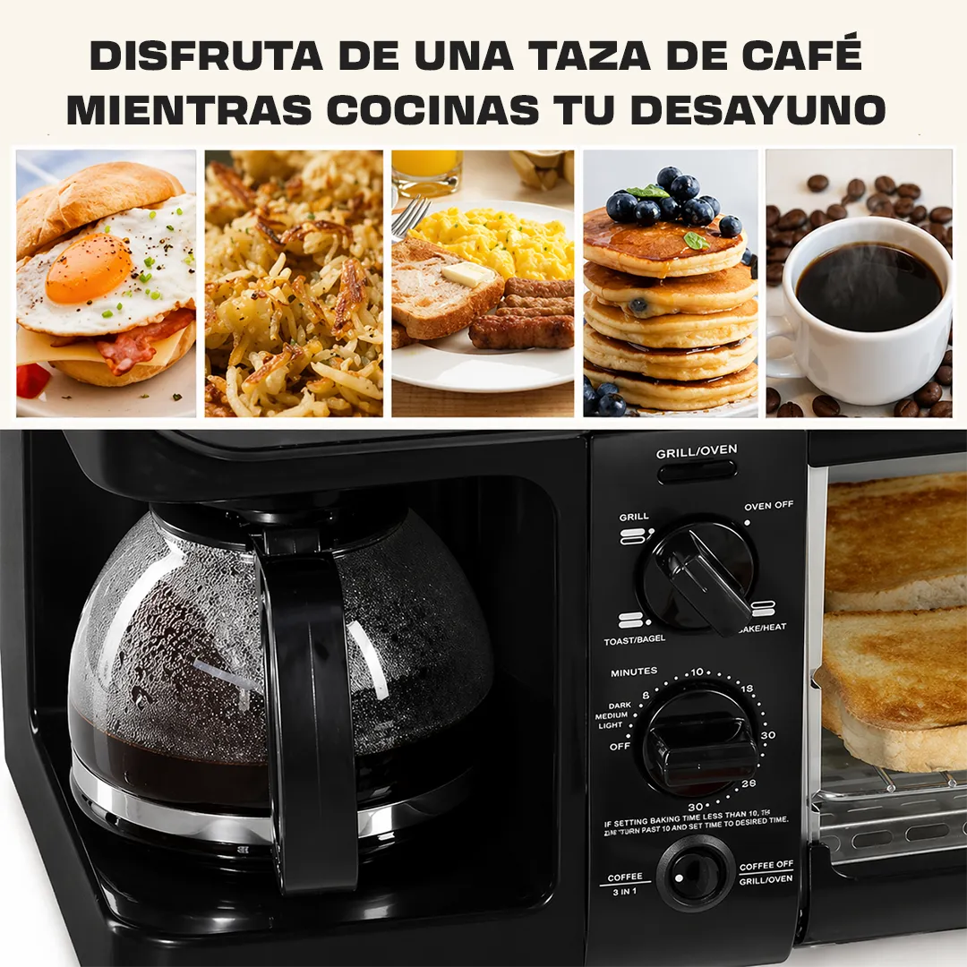 Horno eléctrico 3 en 1