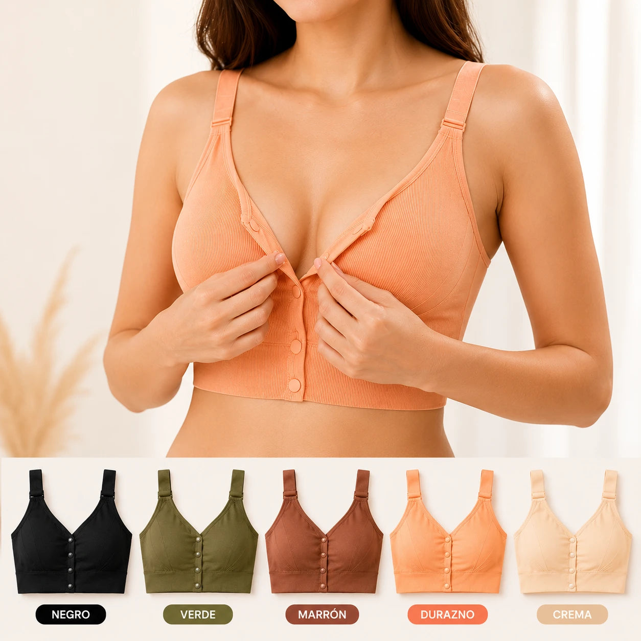 Brasier NubeFit Sin Varilla de Botones – Paga 1 Lleva 4