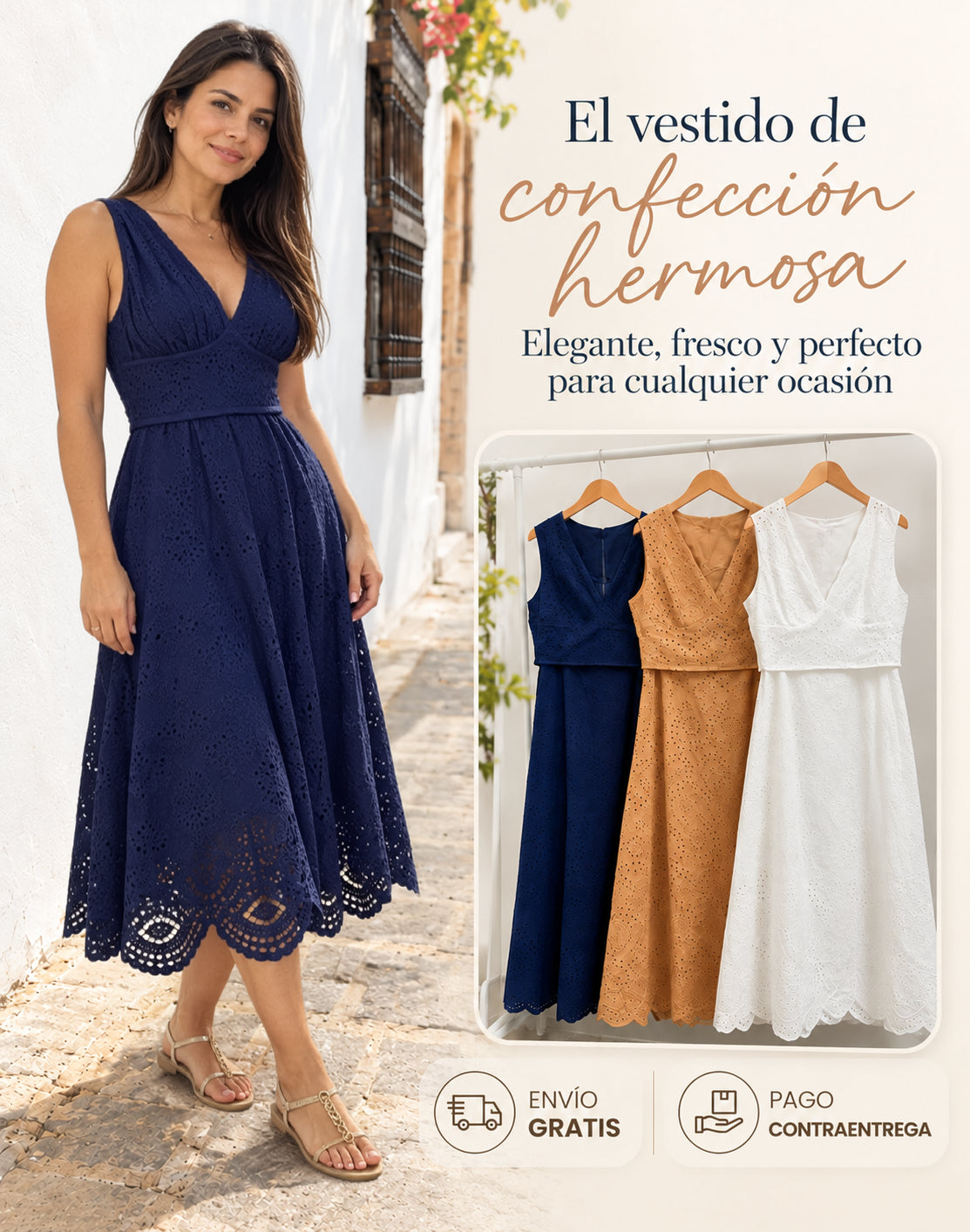 Vestido Fiore dolce - Tela fresca en tendencia😍✨