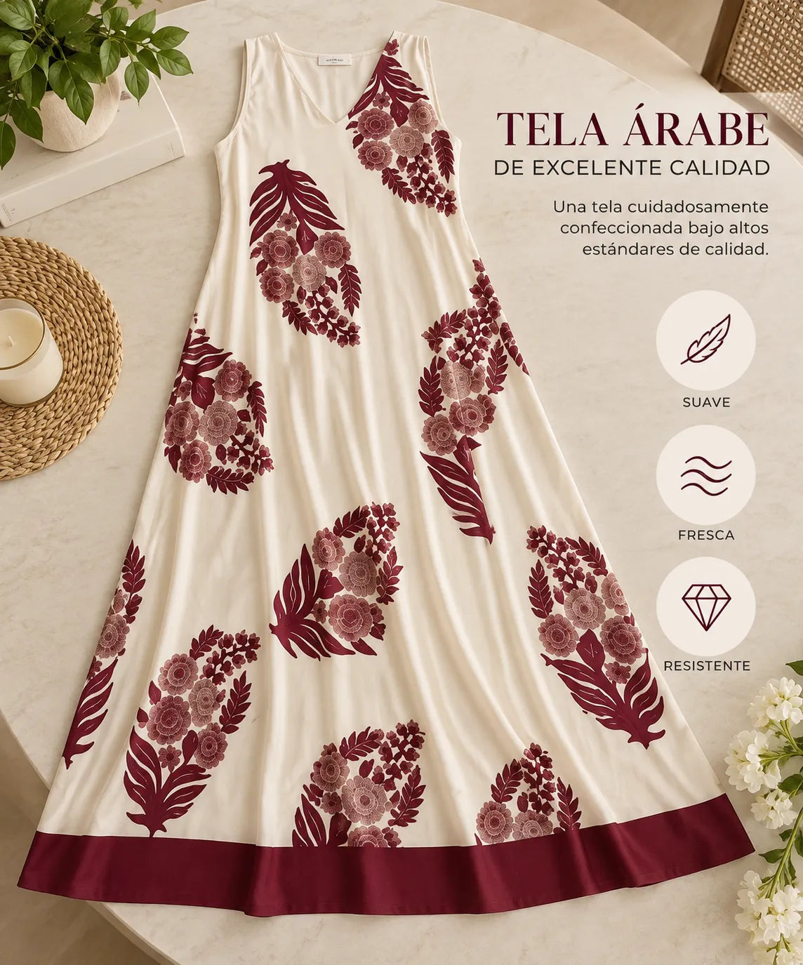 Vestido de tela chalis premium - Paga 1 lleva 2