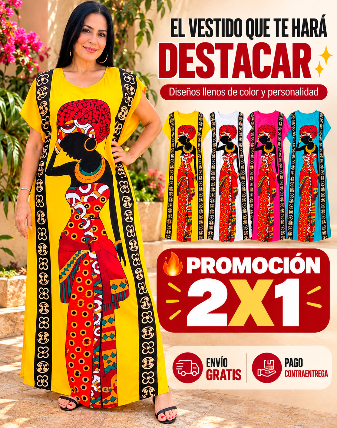Vestido tipo túnica de tela premium✨