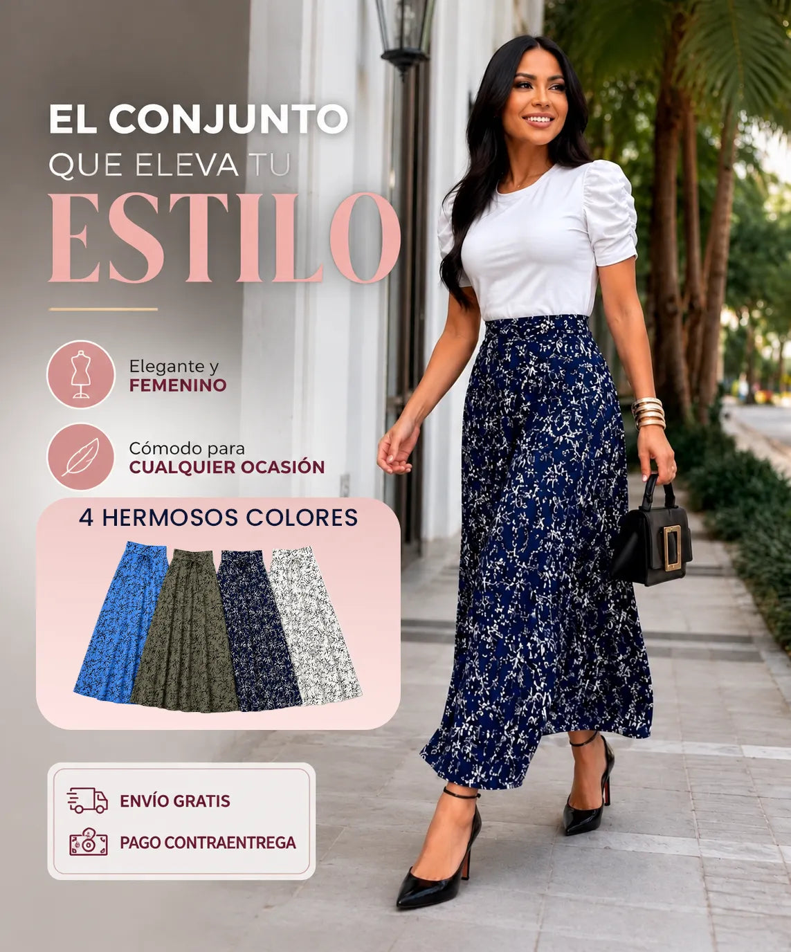 Conjunto Falda Floral y Blusa🤩✨