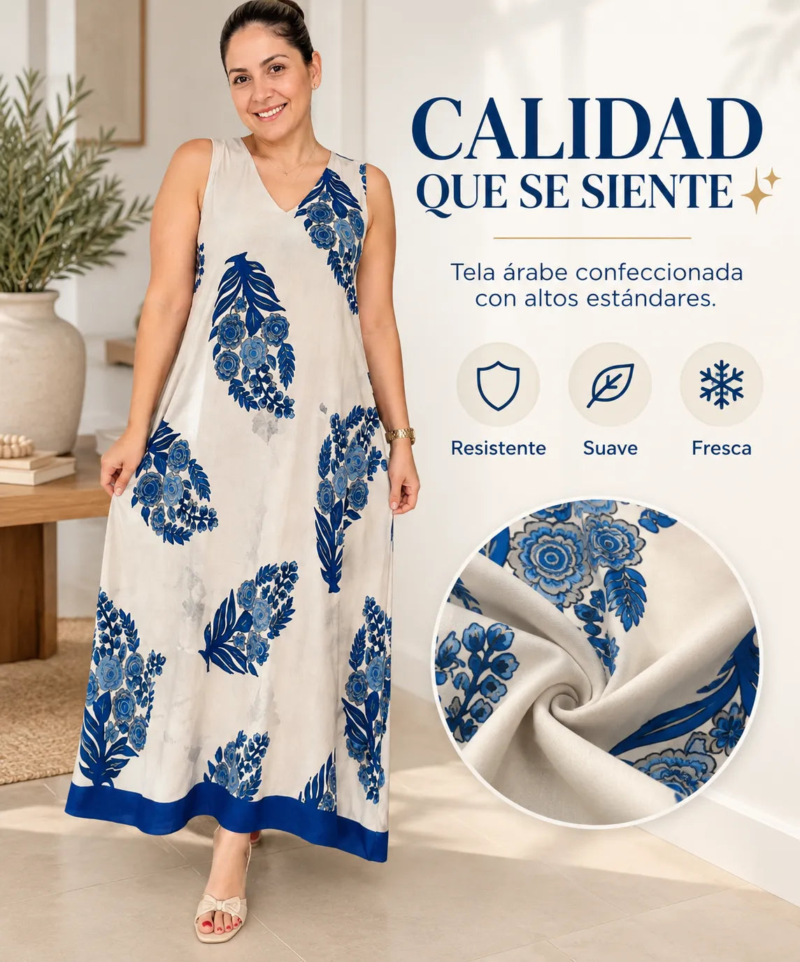 Vestido de tela chalis premium - Paga 1 lleva 2