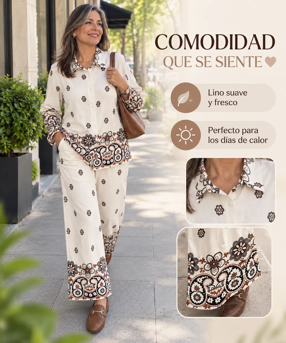 Conjunto exclusivo en lino importado