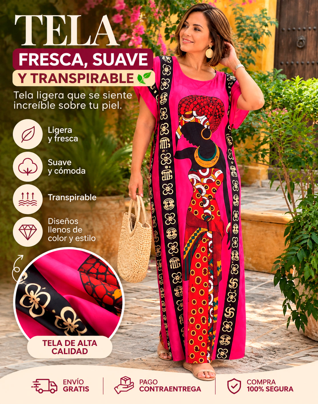 Vestido tipo túnica de tela premium✨