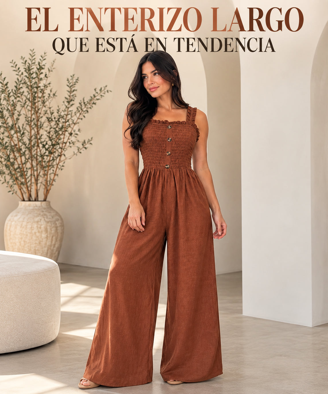 Enterizo largo Diva - Tela chalis premium✨