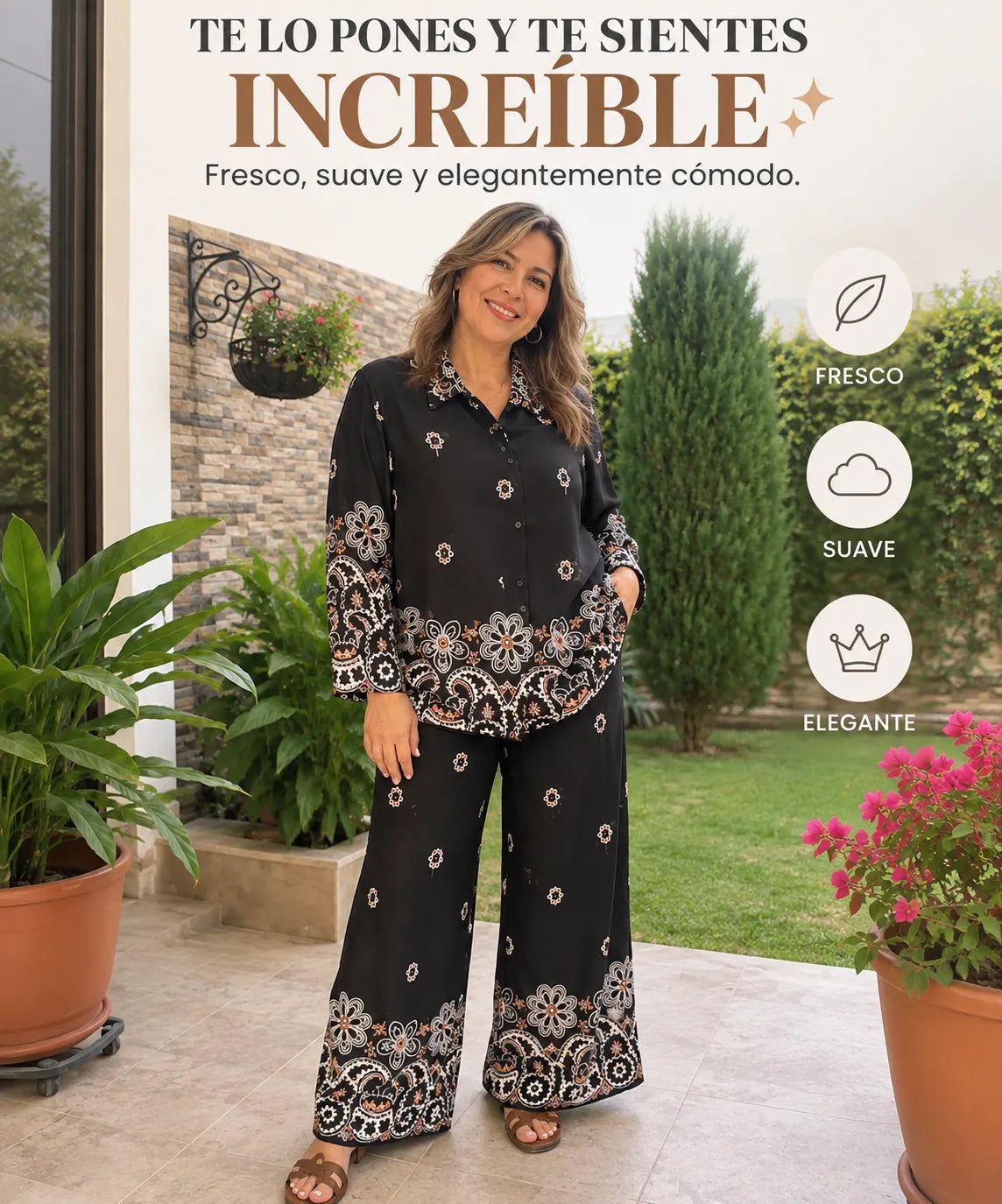 Conjunto exclusivo en lino importado