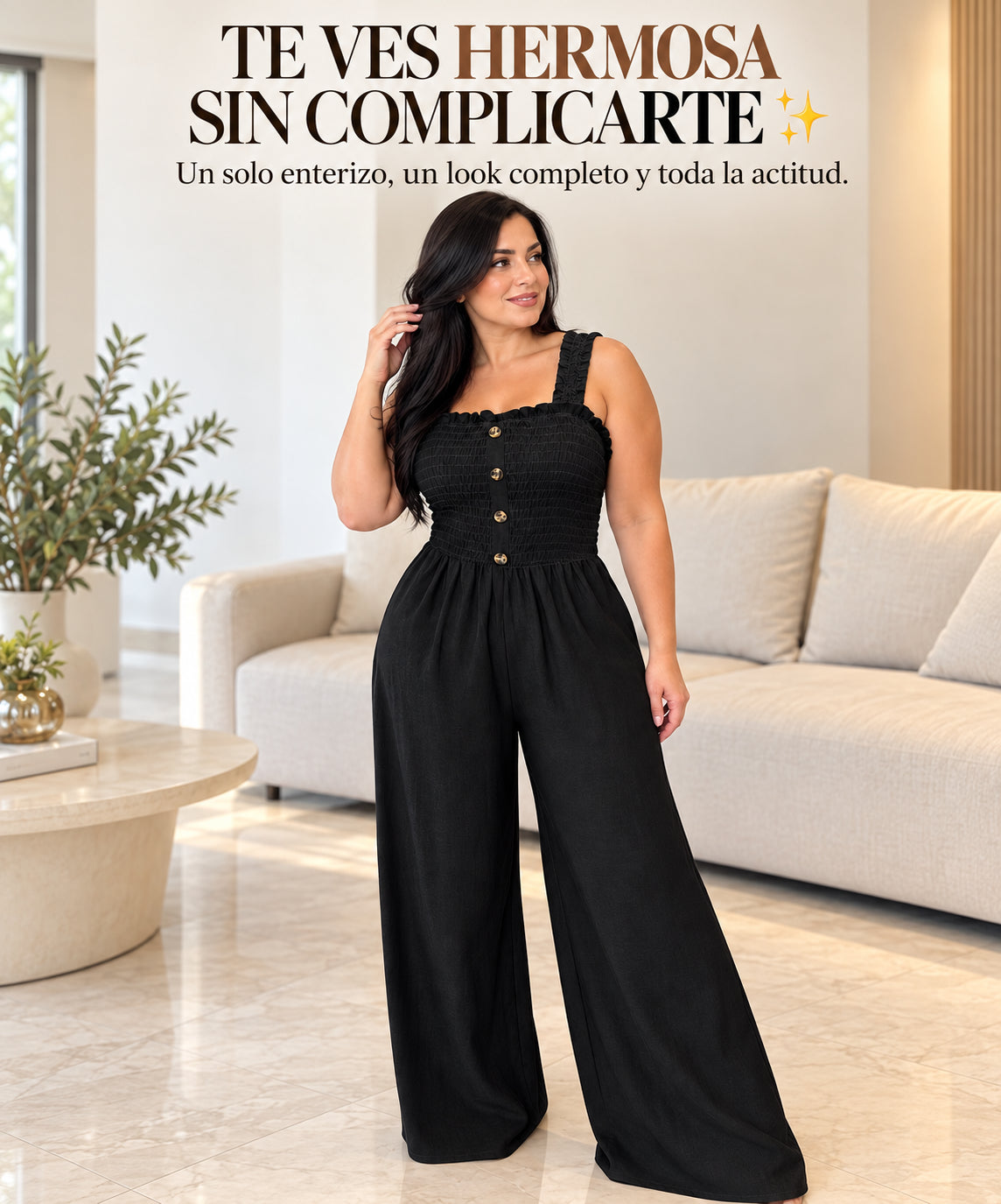 Enterizo largo Diva - Tela chalis premium✨