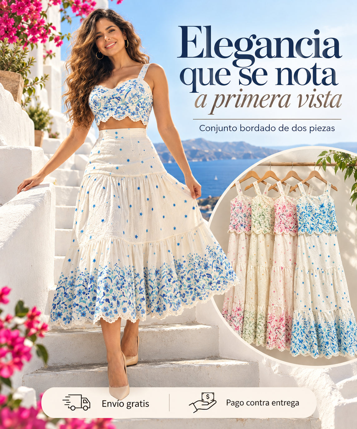 Conjunto Camelia - Bordado floral