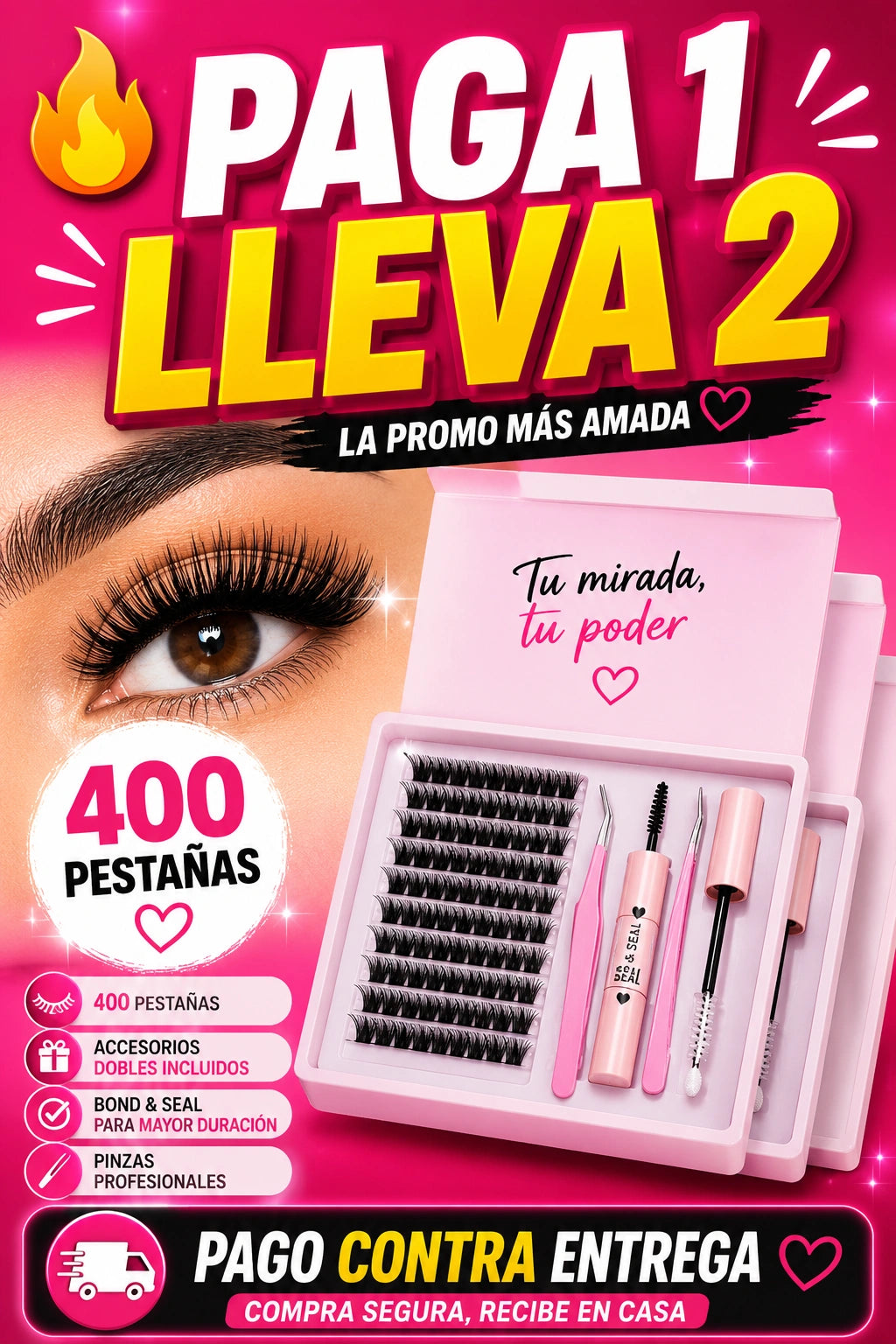 Paga 1 Lleva 2😲 Kit De Pestañas👁️