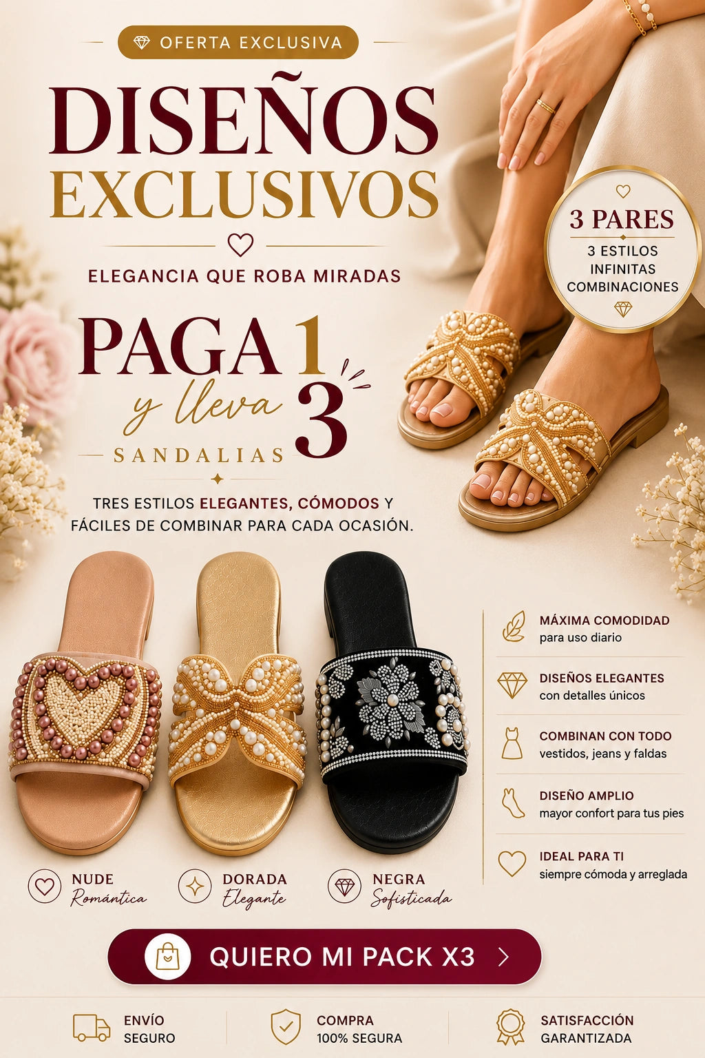 Paga 1 Lleva 3 Sandalias Multiestilo™⭐️⭐️⭐️⭐️⭐️