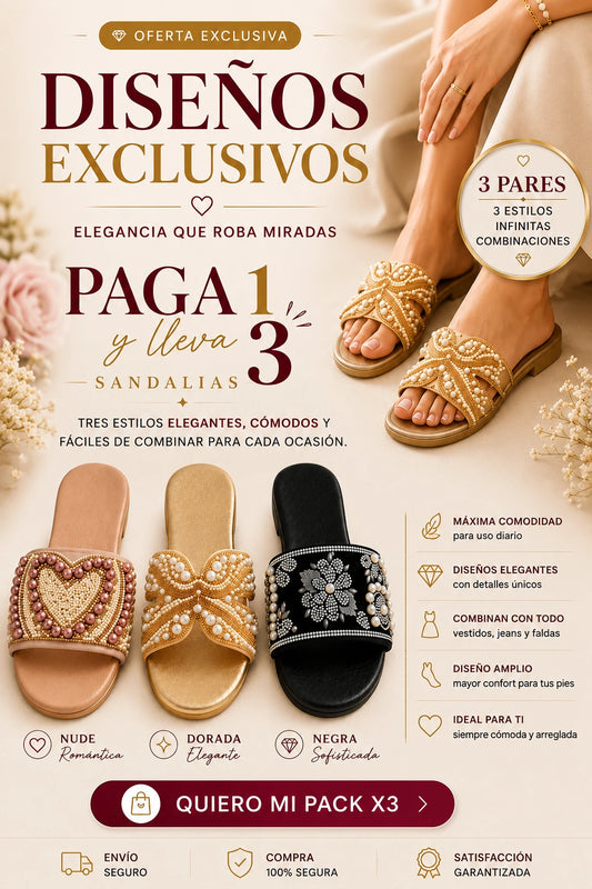 Paga 1 Lleva 3 Sandalias Multiestilo™⭐️⭐️⭐️⭐️⭐️